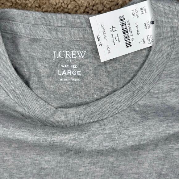 NWT J. Crew Men’s Cotton Washed Jersey Tee Size L - Picture 4 of 5